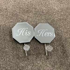 His and Hers Diamond Towel Hooks